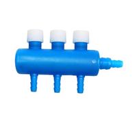 Fenteer Aquarium Air Tubing Splitter avec Connecteur de Distribution d'air Valve de Contrôle Intégrée Séparateur de Tuyau Oxygène Accessoire Robuste en PP Ada, 3 Voies