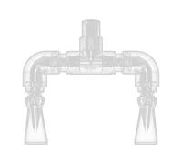 Fenteer Aquarium Ensemble Tuyauterie Kit Sortie Eau Accessoires Buse Répartitrice Système Double Jet Acrylique Utilisation Convient Aux Espaces de VI, Diamètre Intérieur