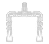 Fenteer Aquarium Ensemble Tuyauterie Kit Sortie Eau Accessoires Buse Répartitrice Système Double Jet Acrylique Utilisation Convient Aux Espaces de VI, Diamètre Intérieur