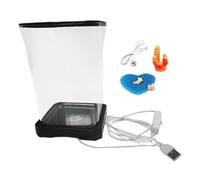 Fenteer Aquarium Petit Réservoir Habitat Mini Bol Réservoir pour Tablette Gecko Lézards Serpent, Noir