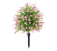 Fenteer Arbre Topiaire Artificiel Plante Ornementale Buisson Feuillage Fausse Verdure Aspect Réaliste En Matériau PP Résistant Adapté à La Décoration de, Rose