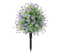 Fenteer Arbre Topiaire Artificiel Plante Ornementale Buisson Feuillage Fausse Verdure Aspect Réaliste En Matériau PP Résistant Adapté à La Décoration de, Violet
