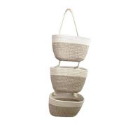 Fenteer au-Dessus de la Porte, Panier Mural tissé, Organisateur de Rangement pour Petite jardinière, Brun