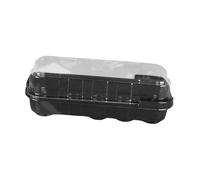 Fenteer Bac de Semis Plateau de Propagation Mini Serre de Culture Kit de Démarrage avec Couvercle Transparent et 10 Alvéoles Adapté pour La Maison Le Jardin, Noir