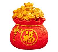 Fenteer Bag Statue Statuette Tirelire Figurine Sac D'Argent Objet Décoratif Feng Shui En Vinyle pour Cheminée Bibliothèque Chambre Adaptée à Cadeau Fest, Fu Small