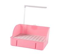 Fenteer Baignoire pour Oiseaux de Compagnie, Baignoire pour Oiseaux, Plateau Amovible, Accessoires pour Cage, Bol de Douche pour Perroquet, boîte de Douche, Rose