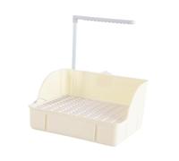 Fenteer Baignoire pour Oiseaux de Compagnie, Baignoire pour Oiseaux, Plateau Amovible, Accessoires pour Cage, Bol de Douche pour Perroquet, boîte de Douche, Blanc