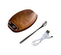 Fenteer Balance Électronique Balance de Poche Professionnelle Légère avec Cuillère Intégrée Fonction Pesage Café Aliments Précision Supérieure Ma, Brun