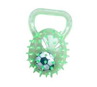 Fenteer Balle Squeaky Chien Balle à Picots Jouet à Mâcher Elastique Massage Gencives Nettoyage Dentaire Adapté Chiens de Taille Moyenne Dressage Jeux Intérieu, Vert