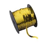 Fenteer Bande de Sequins Plate Ruban Paillette Plate Garniture Couture Rouleau pour Décoration Textile Fabrication Artisanale En PVC Adaptée à La Décor, or