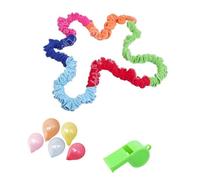 Fenteer Bande Élastique Coopérative pour Enfants Jeu D'Équipe Activité Physique Extérieure Développement Motricité Adapté Aux Loisirs en Groupe et Éducation, 3m