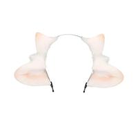 Fenteer Bandeau Oreilles Mouton Serre-tête Animal Peluche Accessoire Cheveux Déguisement Original Convient pour Soirée Thématique Cosplay Carnaval Fête, Orange Rose Blanc
