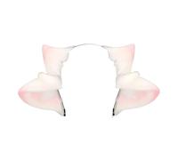 Fenteer Bandeau Oreilles Mouton Serre-tête Animal Peluche Accessoire Cheveux Déguisement Original Convient pour Soirée Thématique Cosplay Carnaval Fête, Rose Blanc