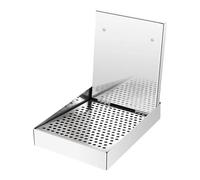 Fenteer Barbecue Plate Plateau Barbecue Carré Séparateur de Bac Récupérateur D'Huile Extracteur Inox Design Antiadhésif Adapté à La, 22x29x5cm