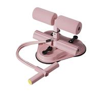 Fenteer Barre de Musculation Abdominale Barre Au Sol Appareil D'Aide Équipement D'Assistance Support de Pied avec Bande de Résistance Adapté pour Le Fitness, Rose
