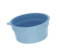 Fenteer Bassin de Lavage Pliable Bassine Ronde Bac à Vaisselle Panier de Lavage Conçu En Silicone Léger et Pliable Adapté à La Maison Camping Rangement, Bleu