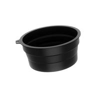 Fenteer Bassin de Lavage Pliable Bassine Ronde Bac à Vaisselle Panier de Lavage Conçu En Silicone Léger et Pliable Adapté à La Maison Camping Rangement, Noir