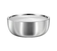 Fenteer Bassin en Acier Inoxydable avec Couvercle Bassin à Couverts Bassin de Service pour Buffet de dîner, 26cm