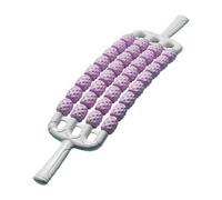 Fenteer Bâton de Massage Rouleau Musculaire Pliable Outil Manuel de Relaxation avec Quatre Rangées En PP Résistant Adapté pour Le Fitness Le et Les Coure, Violet