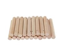 Fenteer Bâtons de Bois Dur Non Finis à Trou Pré-perforé pour L'artisanat, 20 Pièces - 7x1cm