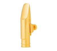 Fenteer Bec de Saxophone Alto Embouchure D'Instrument Pièce de Rechange avec Ligature et Couvre-bec En Laiton Robuste pour Un Son Clair Approprié pour Les Dé, 5c