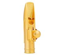 Fenteer Bec de Saxophone Alto Embouchure D'Instrument Pièce de Rechange avec Ligature et Couvre-bec En Laiton Robuste pour Un Son Clair Approprié pour Les Dé, 7c