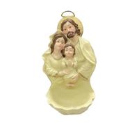 Fenteer Bénitier de la, statue de Jésus, Marie et Joseph, sur un bol, décoration murale catholique, Jaune