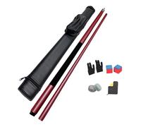 Fenteer Billiard Pool Cue Sticks Bois Fibres Deux Sections Pointe 10mm Prise Antidérapante pour Débutants Hommes Femmes Loisirs, Rose