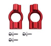 Fenteer Blocs de roulettes RC, moyeux C, pièces de mise à niveau, remplacement direct, alliage d'aluminium 1:24 pour camions, voitures, bricolage, Rouge