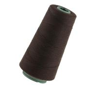 Fenteer Bobines de Fil de Coton pour Tissage Couture Extensions de Cheveux,Trame de Perruque Tressage - Marron foncé, 11 x 5cm