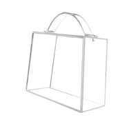 Fenteer Boîte à Fleurs avec Couvercle Contrôle de Rangement Cadeau à Vase Transparent pour la conférence des Femmes-Cadeaux d'anniversaire, 32x25x26cm