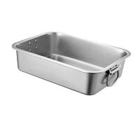 Fenteer Boîte à Litière Pliable en Acier Inoxydable pour Chat, Contemporain et Pratique, 40cmx30cmx10cm