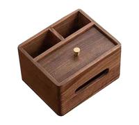 Fenteer Boîte à Mouchoirs En Bois Massif, Boîte de Rangement Multifonctionnelle pour Articles de Papeterie de Chambre