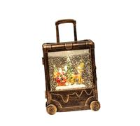 Fenteer Boîte à Musique Globe de Neige Noël Lanterne Musicale USB Scintillante avec Effet Paillettes et Mélodies Matériau Solide Adaptée pour Décoration de Fê, Cerf Du Père Noël