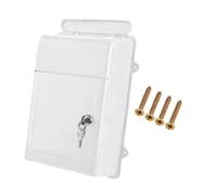 Fenteer Boîte Aux Lettres Extérieure Boîte de Collecte Boîte à Suggestions Imperméable à La Pluie avec Fente Verrouillable Adaptée pour Les Sociétés et, Blanc