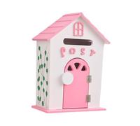 Fenteer Boîte Aux Lettres Murale Boîte à Suggestions Boîte à Courrier et Urne D'Opinion En Bois Résistant à L'Usure Verrouillable Convient pour Le Bureau L'Éc, Rose