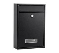 Fenteer Boîte aux lettres verrouillable, boîte à suggestions, porte-journaux mural pour la maison, le bureau ou le jardin