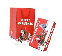 Fenteer Boîte Cadeau Noël Pochette Cadeau Sautante Enveloppe Bouncing Pliable Papier Robuste Fonction Interactive Convient pour Célébration Anniversaire Réuni, Rouge 6 Pièces