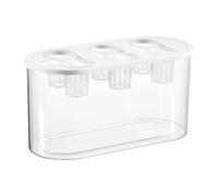 Fenteer Boîte de Culture Système Hydroponique Conteneur de Plantation Jardinière Transparente avec 6 Trous Adapté pour Légumes sur Balcon et en Cuisine, Blanc