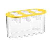 Fenteer Boîte de Culture Système Hydroponique Conteneur de Plantation Jardinière Transparente avec 6 Trous Adapté pour Légumes sur Balcon et en Cuisine, Jaune
