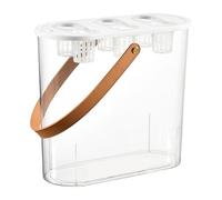 Fenteer Boîte de Culture Système Hydroponique Jardinière D'Intérieur Conteneur Transparent à 6 Trous avec Poignée Adapté pour Le Balcon et La Cuisine, Blanc