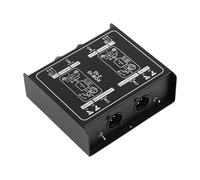 Fenteer Boîte de Direct Unité DI Passive Boîtier Audio En Métal Module de Scène avec En Caoutchouc Protecteurs Adapté pour Musiciens sur Scène Professi, Double