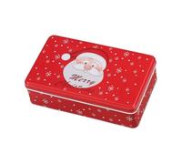 Fenteer Boîte de Noël en Métal pour Sucrées, Coffret Festif, Surprise Unique, Père Noël Rouge