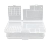 Fenteer Boîte de Rangement Composant Électronique Coffret Double Couche Transparent PP pour Petits Outils Matériel Réparation Téléphone Pièces Détachée, Style B