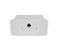 Fenteer Boîte de Rangement Pont Bateau Coffre Rangement Bateau Verrouillable Boîte à Gants Marine Conteneur Accessoires Robuste PP Design Élégant Adaptée pour, Blanc