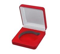 Fenteer Boîte Présentation Monnaie Commémoratif Présentoir Velours Pièce Écrin Rangement Bijoux à 90 Degrés et Prot, Rouge