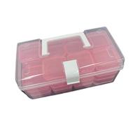 Fenteer Boîte Rangement pour Perles, 32 Compartiments, idéale pour Bijoux et créatifs, Rose