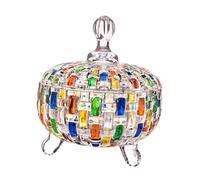 Fenteer Bonbonnière avec couvercle, grande taille, élégante, 685 ml, décoration d'intérieur, boîte à bijoux pour aliments, chocolats, mariage, grains de, Coloré