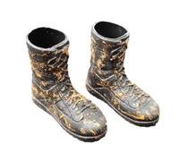 Fenteer Bottes Montantes pour Figurine Masculine à L'échelle 1/6, Modèle à Bout Rond, Chaussures Miniatures pour Figurines D'action