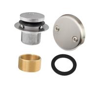 Fenteer Bouchon de Vidange de Baignoire Kit de Conversion Universel Bonde de Douche Couvercle et Filtre En Laiton Brossé Robuste Adapté pour La Rénovation de, Brossé